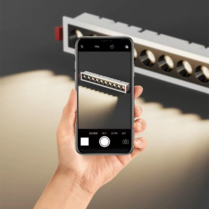 Dimmbare LED-Kühlergrill leuchte 10w/20w/30 wac110v220v Linien leuchte eingebettet ohne Haupt licht Röhren leuchte Decken leuchte Innen beleuchtung
