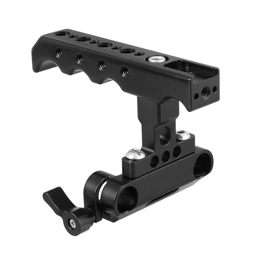 Adaptador de sapato frio lidar com montagem superior câmeras dslr gaiolas com 15 mm haste braçadeira universal handgrip queijo alça slr photo studio