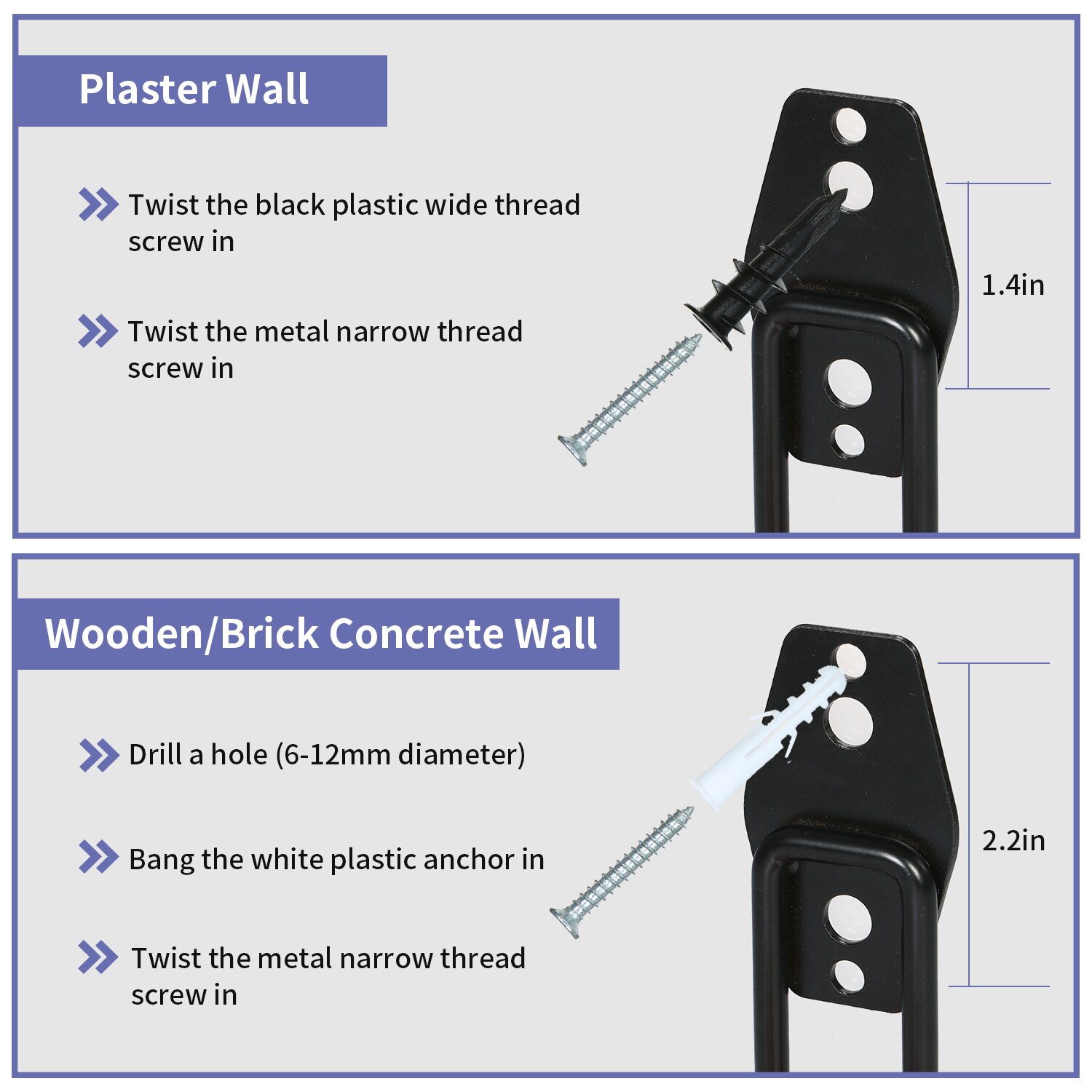 Steel Garage Storage Utility Double Hooks Heavy Duty Garage Organizer Warehouse Hooks for Power Tools Bulk items Bikes Ropes