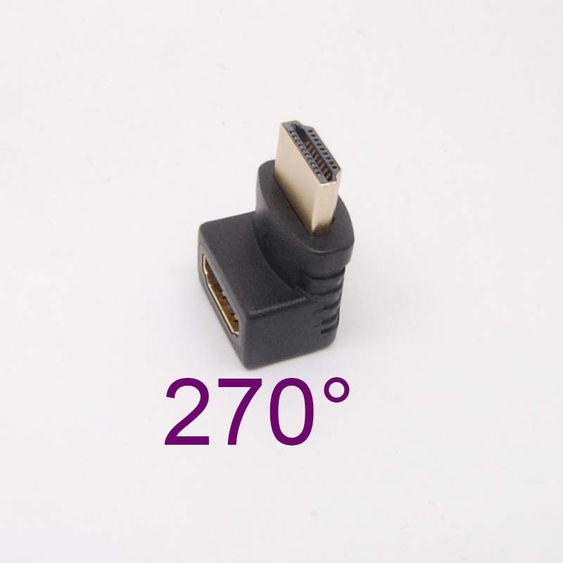 Connecteur HDMI mâle à femelle à Angle droit, adaptateur de câble d&#39;extension, 90/270/180 degrés,
