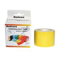 Skiën Gezicht Plakken Katoen Kinesiologie Tape Sport 5 cm X 5 m Spier Tape Waterdichte Protector Kniebeschermers Sport Tape skiën Gezicht Plakken: YELLOW