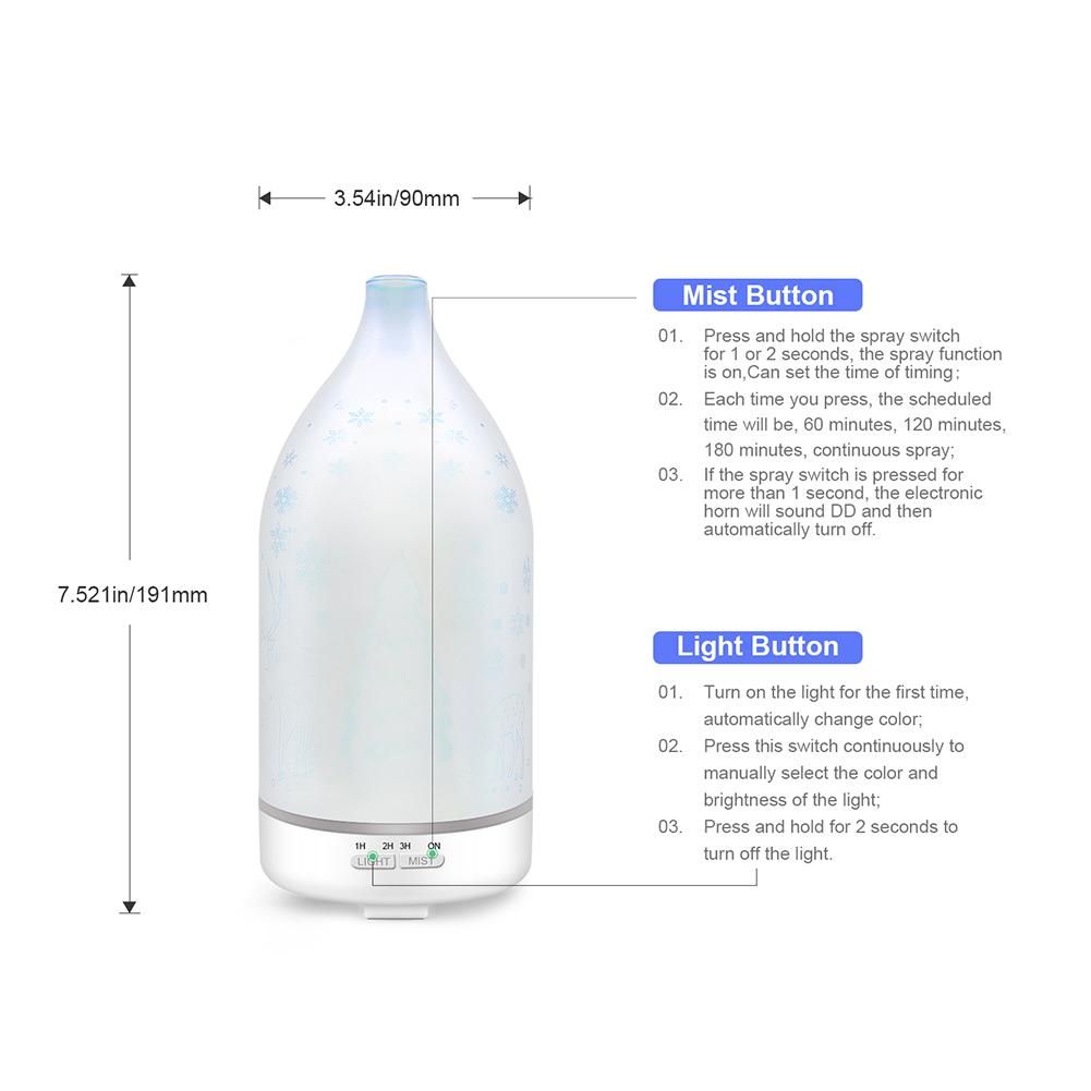 Wit Demontabel Luchtbevochtiger Voor Home Office Portable Usb Aroma Diffuser Auto Mist Maker Ultrasone Luchtbevochtigers Diffusers