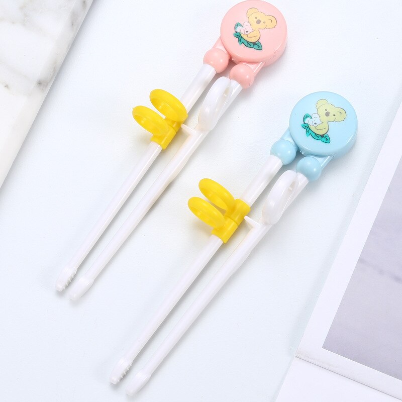 1Pair Chopsticks Plastic For Kids Cartoon Learning Chop Sticks Reusable Training Chopsticks Cute Children Tableware