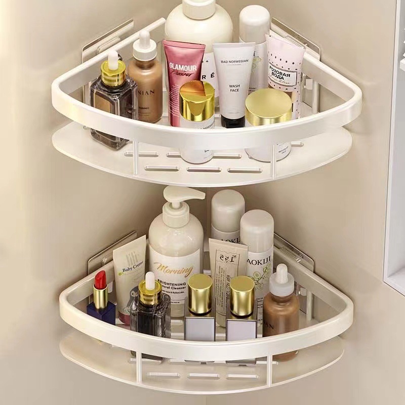 Estantes de baño de aleación de aluminio, estante esquinero para ducha, champú, sin taladro, organizador de cocina, estante de pared, accesorios de baño