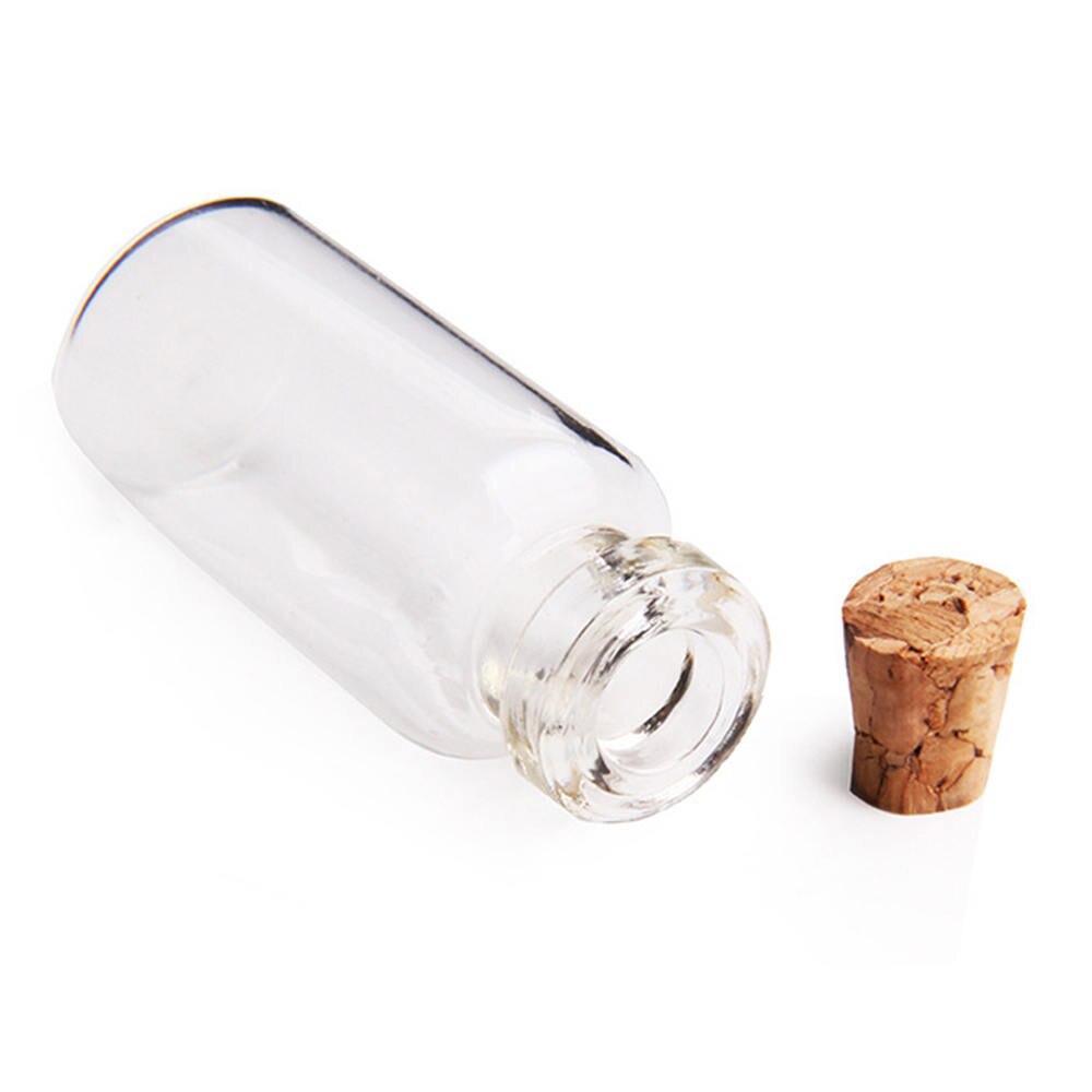 50 stuks 5ml transparante mini lege glazen flessen wensfles kurk wensbericht flesjes potten container huisdecoratie