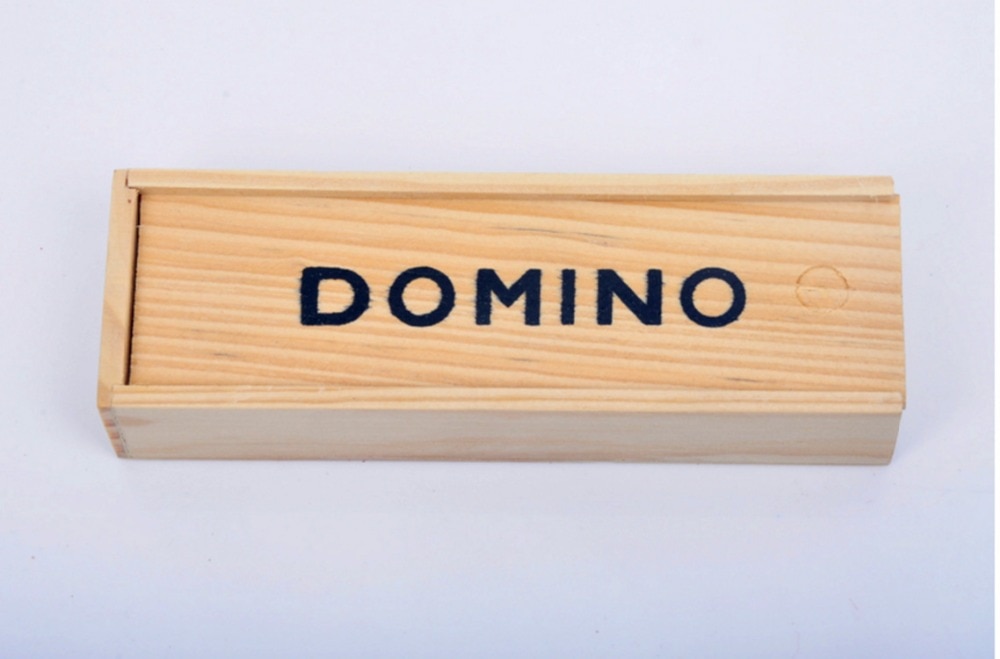 28 pièces/ensemble Domino bloc noir éducatif bébé jouets de noël drôle enfants jeux avec boîte en bois