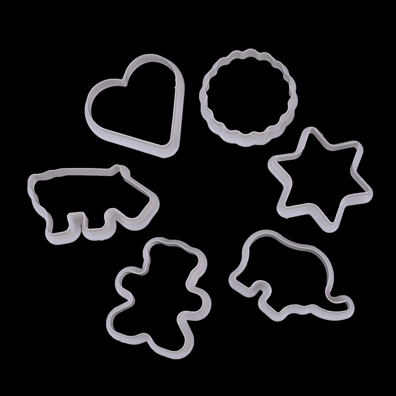 6 pièces biscuits coupeurs en forme d'animal en plastique Cookie pâtisserie Fondant moules Biscuit moule pour enfants Fondant gâteau décor cuisine outil