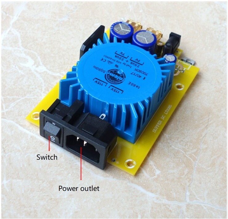 Regulated Linear Power Supply 15W Output USB *2+ DC5V Import Transformer Low Noise Dual USB