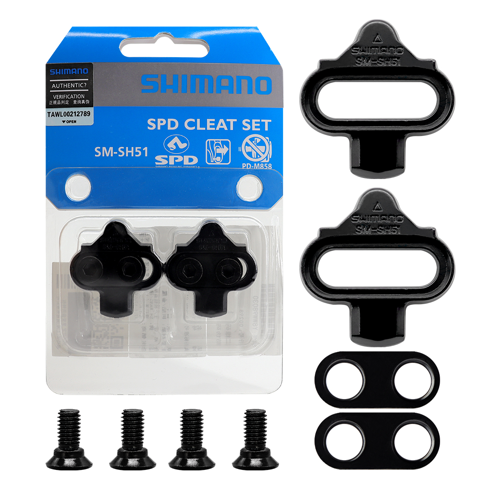Shimano SH51 SH56 VTT pédale taquet Original SPD vtt vélo autobloquant pédale crampons ensemble accessoires de vélo: Black