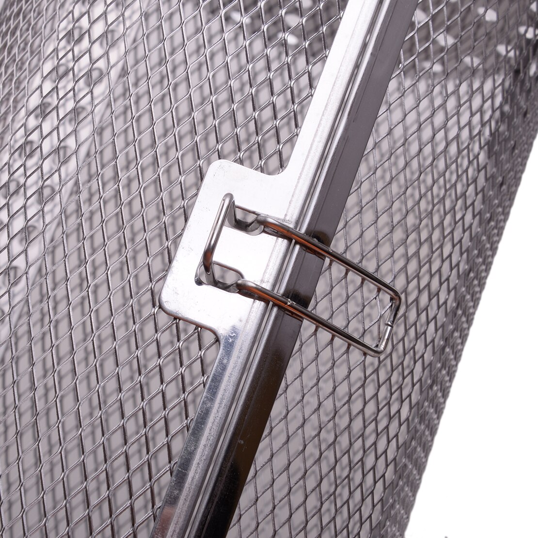 Silver Stainless Steel 18x12cm Air Fryer Rotisserie Oven Kitchen Grill Roaster Rotating Basket Drum Cage Mesh