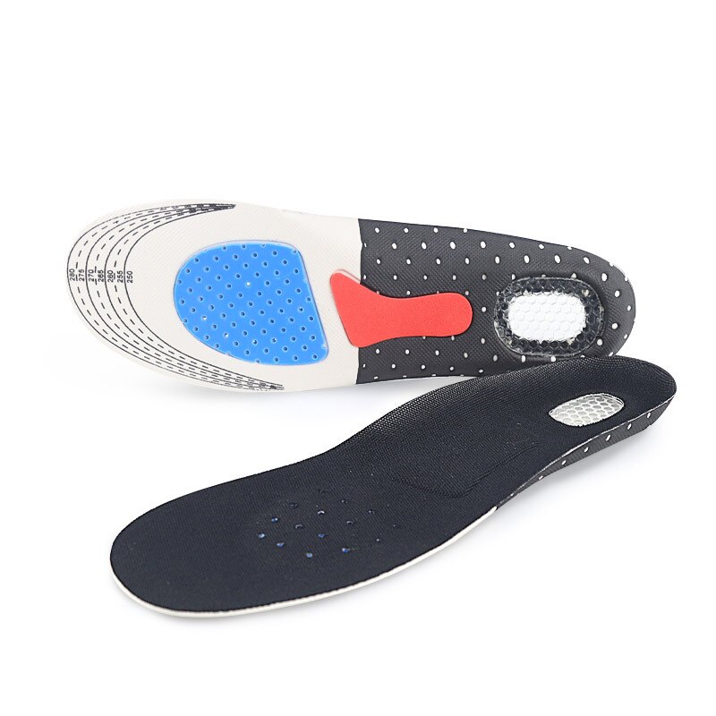 Sport Running Gel Inlegzolen Gratis Grootte Unisex Orthopedische Arch Ondersteuning Sport Schoen Pad Insert Kussen voor Mannen Vrouwen Camping wandelen: 6.5