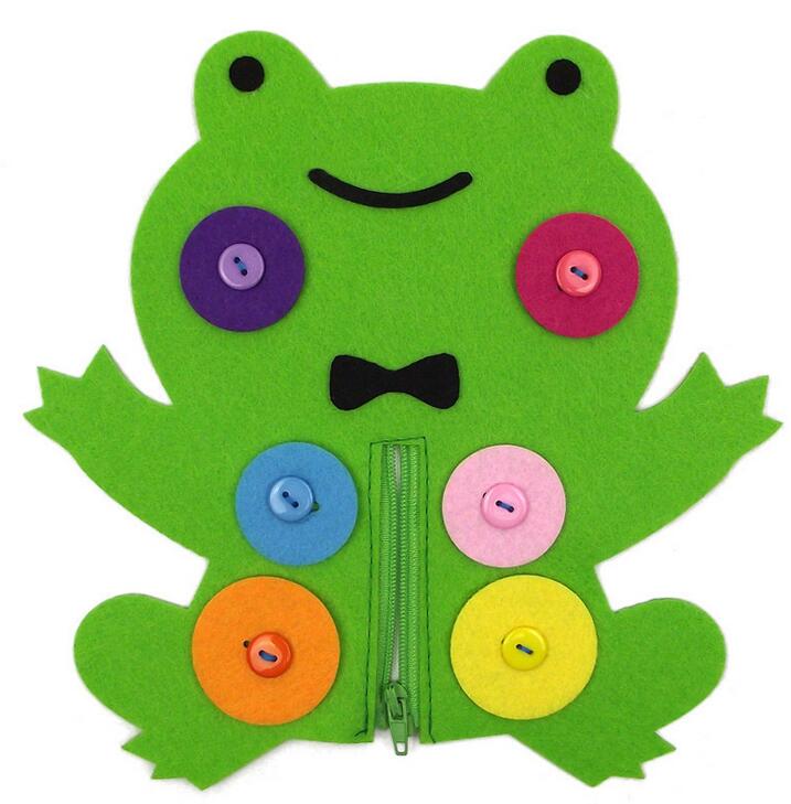 Teaching Kindergarten Manual DIY Weave Cloth Baby Early Learning Education Toys Montessori Teaching Aids Math Toys: Frog