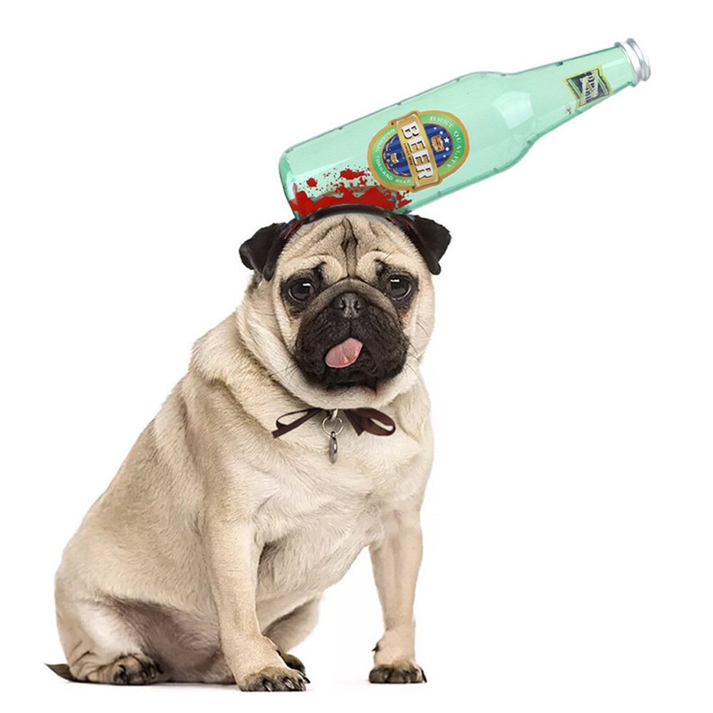 Pet Cat Dog Cap Funny Halloween Pet Product For Photography Cosplay Play Hat Costume Chihuahua Yorkshire Accessories: Gray / S