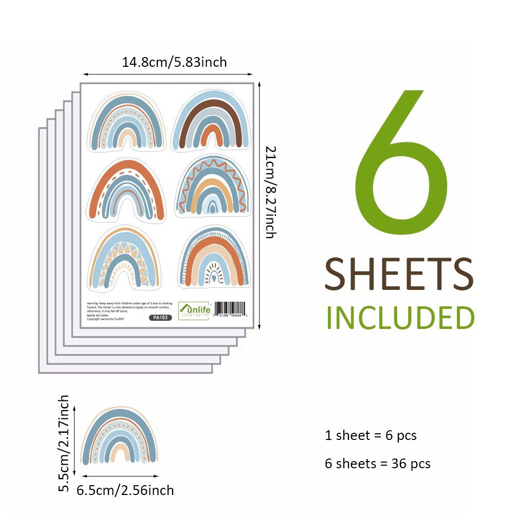 10 Stijlen Regenboog Op De Muur Stickers Diy Voor Kinderkamer Ornamenten Babykamer Stencils Muurstickers Vinyls Decoratieve: PA183
