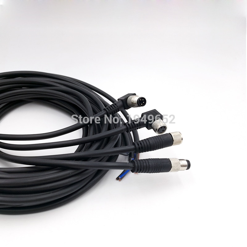 M8 Sensor Stecker Wasserdicht stecker Männlich & Weibliche 3 4Stift + 2 m PVC linie EINE Kunst