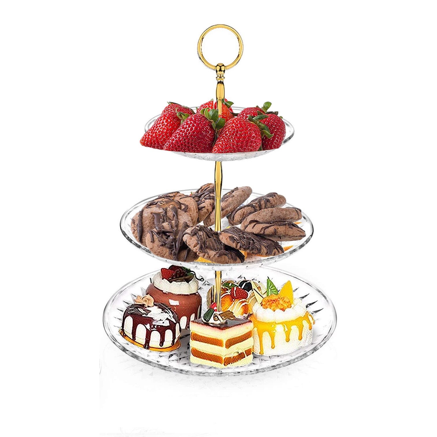 Cake Display Stand Voor Evenementen 3 Tier Fruit Macaron Cupcake Dessert Stand Decoratie Afternoon Tea Verjaardag Bruiloft