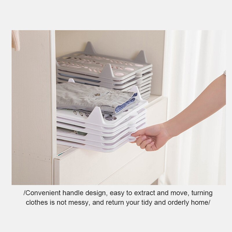 1PC Fold Garment Board Plastic Multi-function Fast Folding Board Clothes T-shirt Sweater Storage Organizing Rack for Wardrobe