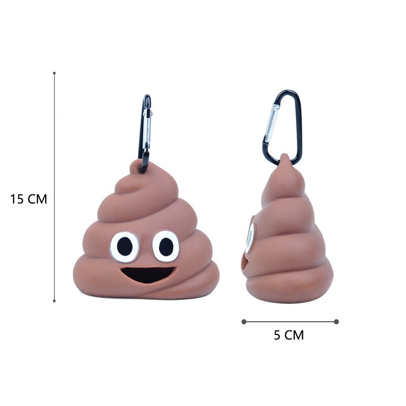 Dog Poop Bag Pet Supplies 1Set Waste Bag Funny Shape Poop Bags Fits For Pet Storage Box Popular Dispenser Holder: Dispenser