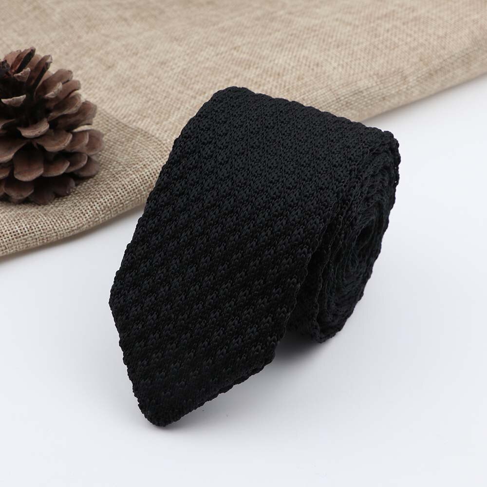 Corbata de punto para hombre, corbatas finas de tejido liso y colorido, estilo clásico, a la , para ocio