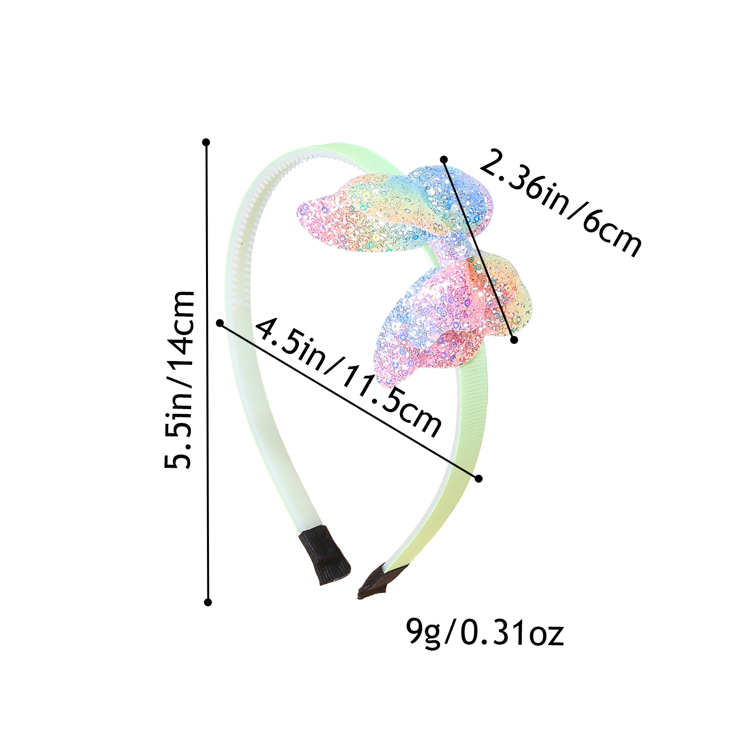 3 uds. Diademas con lazo para el pelo con purpurina para niñas y niños, diademas de plástico con lazos de mariposa brillantes, accesorios para el cabello para niños