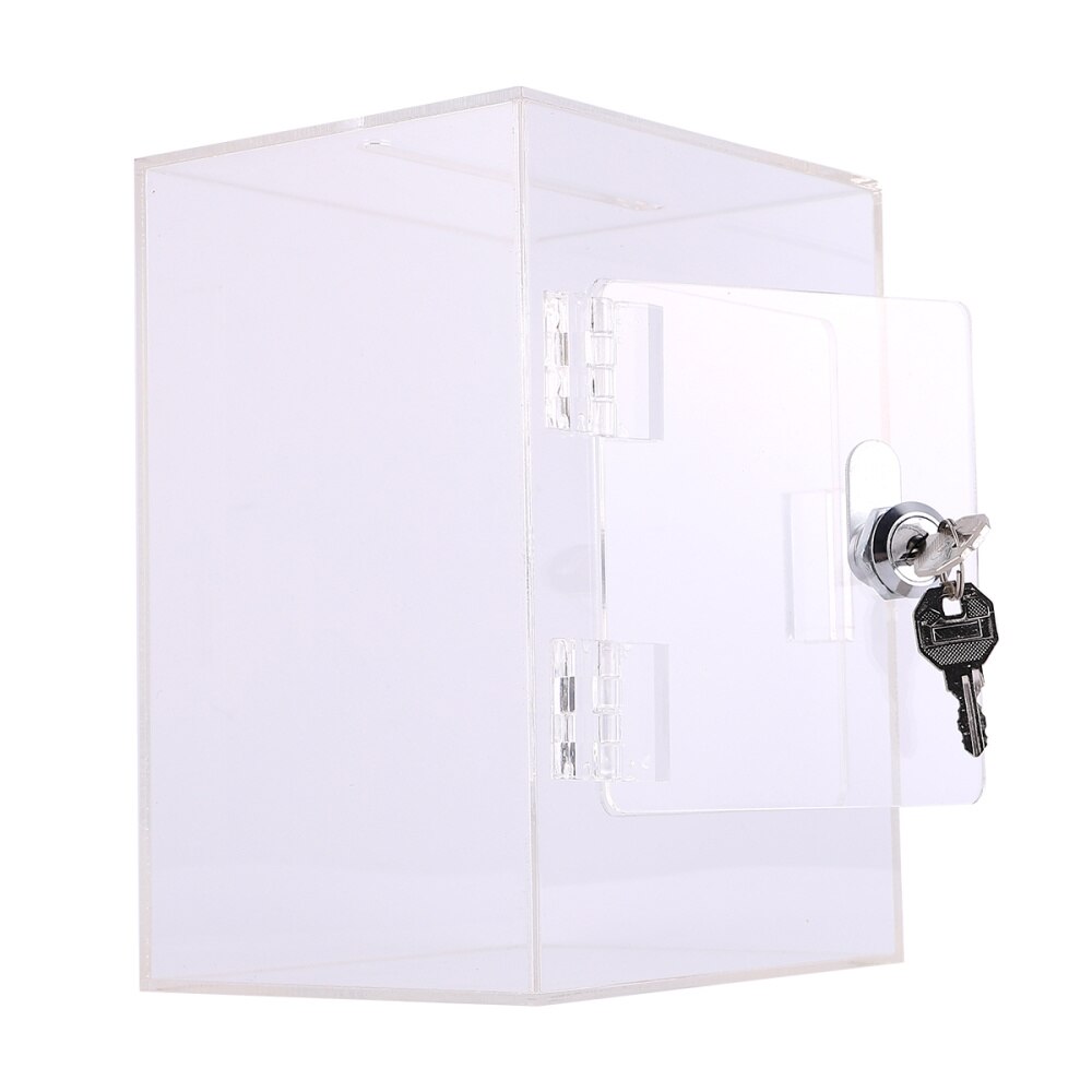 1pc Acrylic Box Suggestion Box Donation Box Complaint Box Fundraising Box for Survey Charity Ballot