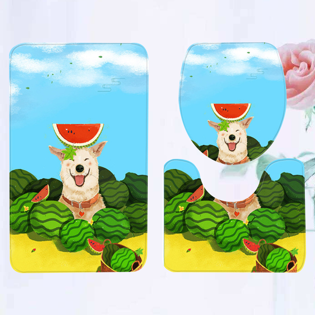 Badkamer Matten Set Anti-Slip Duurzaam Hond Vloermat Wc Mat Voor Badkamer Wc