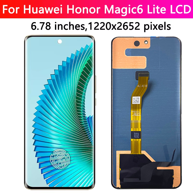 6.78“inch AMOLED For Honor Magic6 Lite ALI-NX3 LCD Replacement for HUAWEI Honor Magic 6 Lite LCD Touch Screen Digitizer Assembly