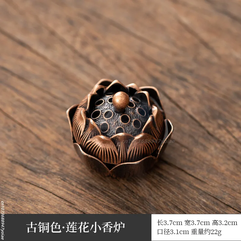Antique Pocket Dragon Phoenix Incense Burner Hollow Incense Mini Ornaments Chinese Ancient Tea Desk Decor Office Decoration