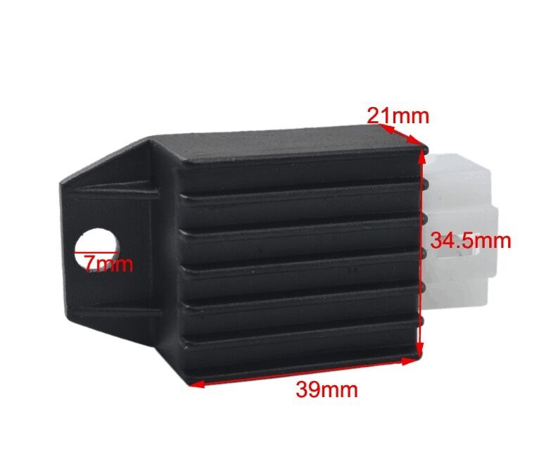 Regulador de voltaje de 12V, rectificador de media onda, 4 pines para moto de cross de 50-125cc, GoKart