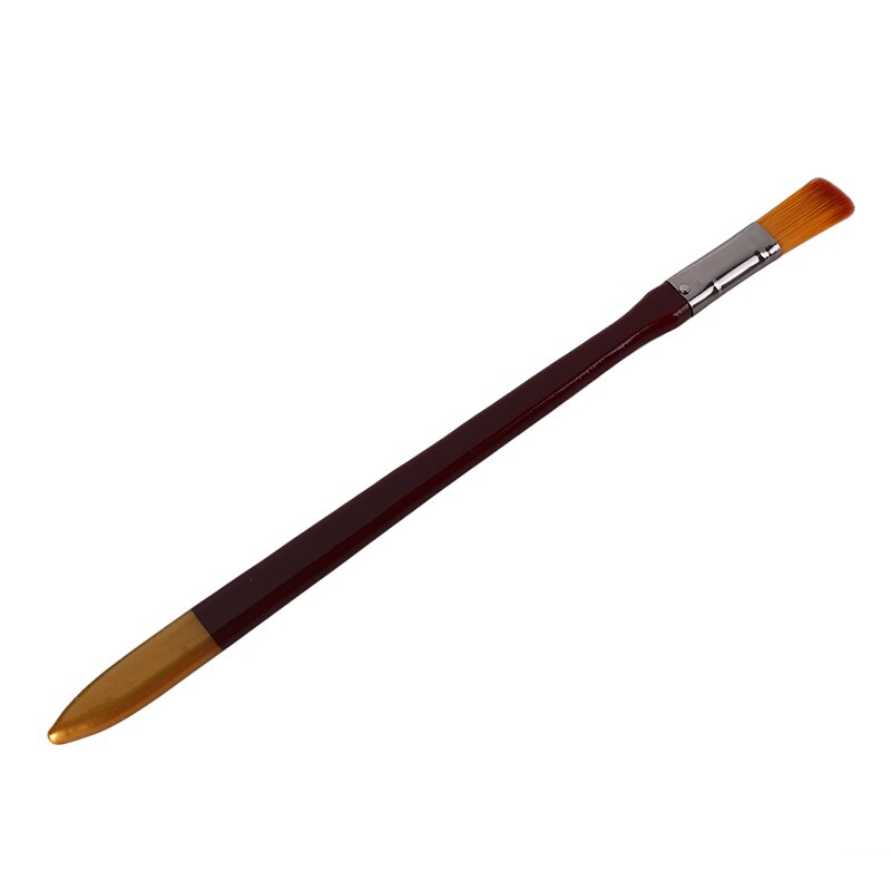 Oljemaling pensel flat nylon hår oljemaling pensel akryl skurebørster diy akvarell penn kunst forsyninger pensel 1pc