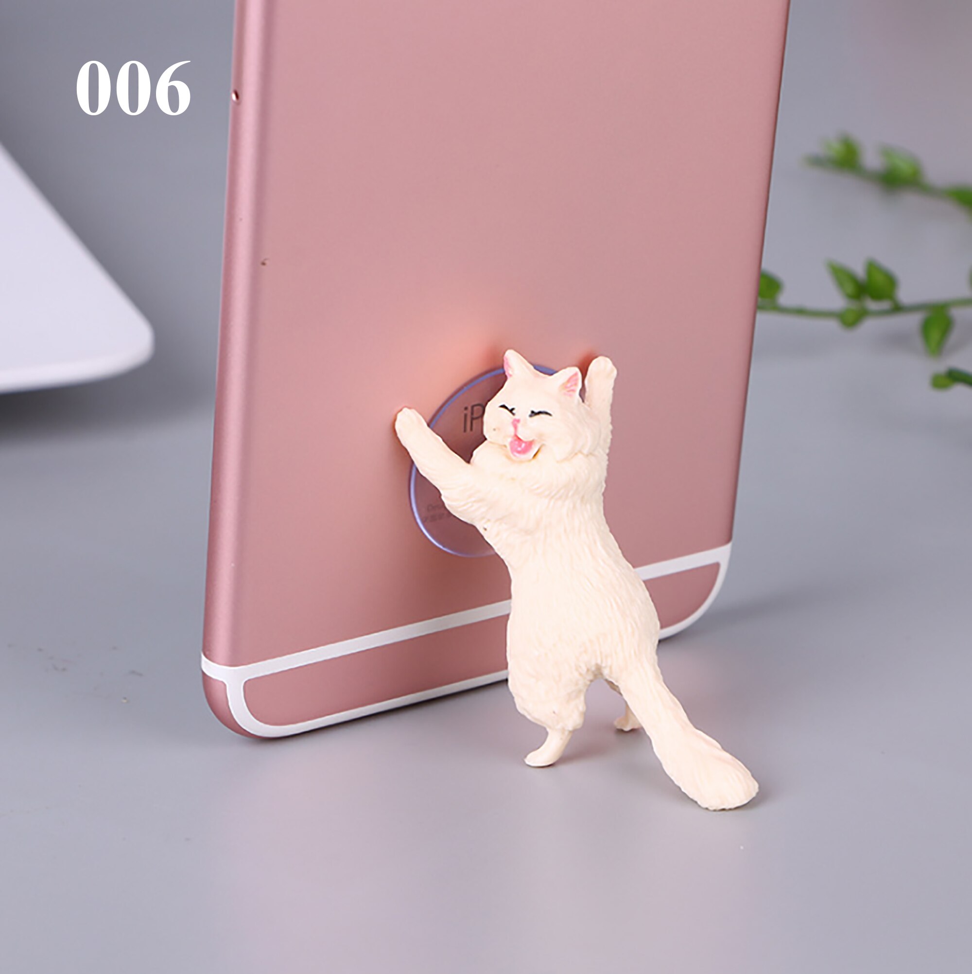 2 st litet skrivbord par fäste för telefon mini katt suger telefon stå stark bil socker hållare telefon delar för lat man: 006 katter