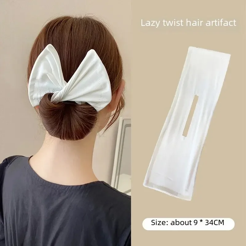 Dispositivo de horquilla en forma de lazo para mujer, horquilla dulce y encantadora, moño rápido para el cabello, herramientas de peinado, accesorios para el cabello trenzado: Morado