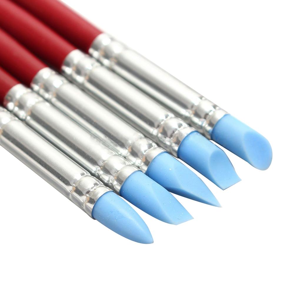 5x Siliconen Rubber Klei Shaper Beeldhouwen Fimo Polymer Modellering Aardewerk Tool