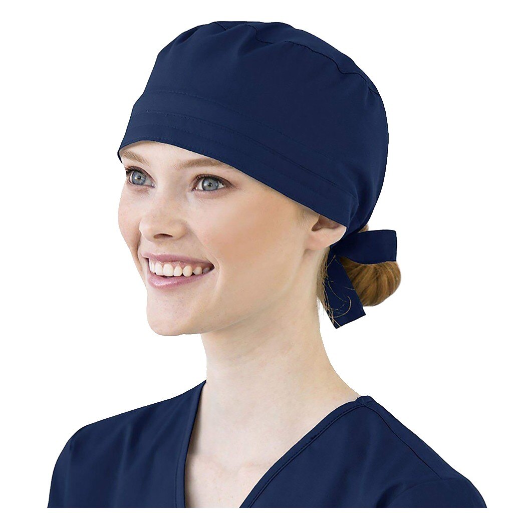 Unisex Scrub Cap Print En Solide Verpleging Verpleegkundige Hoed Cartoon Printing Pet Toevallige Hoed Cap Skullies Werk Boog Cap # T5P: C