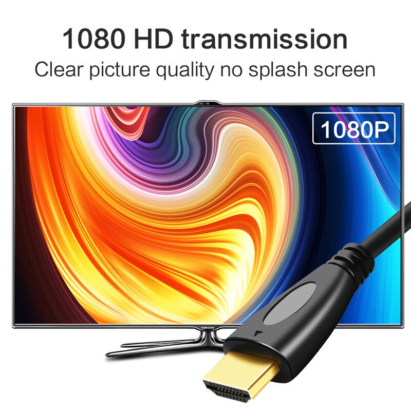 HDMI-compatible Male to Male 3D 4K Gold Plated Video Cable High Speed HDMI Adapter for HDTV Projector Monitor 1m .8m 2m 3m 5m