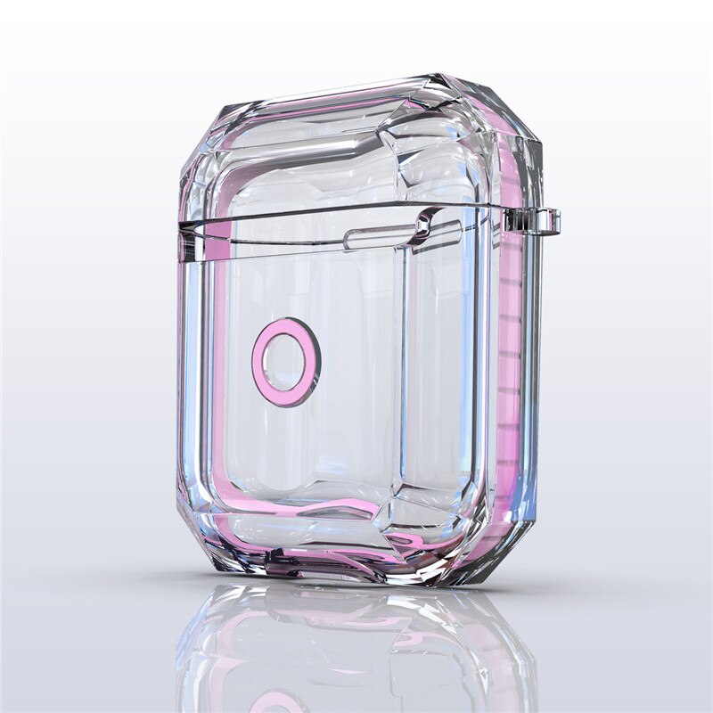 Für Apple AirPods2 Fall Klar Transparent Silikon Stoßfest Schutz Abdeckung für Funda AirPods 2 Pro Earpods Fall Zubehör: 2nd Gen 2019 Pink