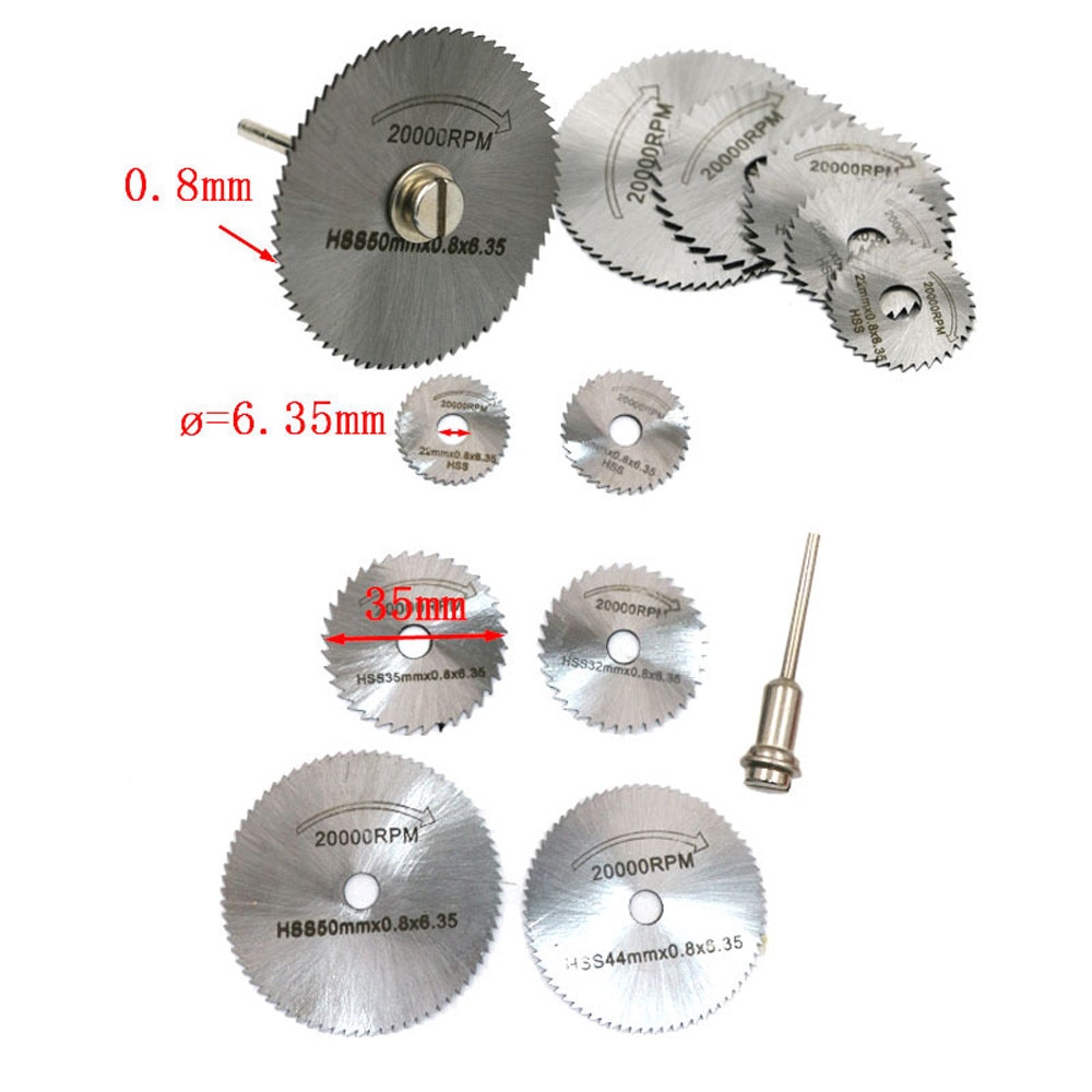 6 pièces outil Dremel Mini disque de coupe pour Rotors accessoires diamant roue rotative scie circulaire diamant abrasif outil AD