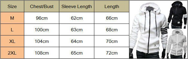 Men's Winter Slim Hoodie Warm Hooded Sweatshirt Coat Jacket Outwear Sweater Tops