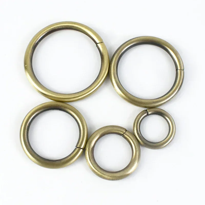 10Pcs Meetee 13-38mm Metal O Ring Buckle Circle Connection Hook DIY Bag Strap Belt Buckles Dog Collar Webbing Clasp Accessories: 6# / Antique Zinc
