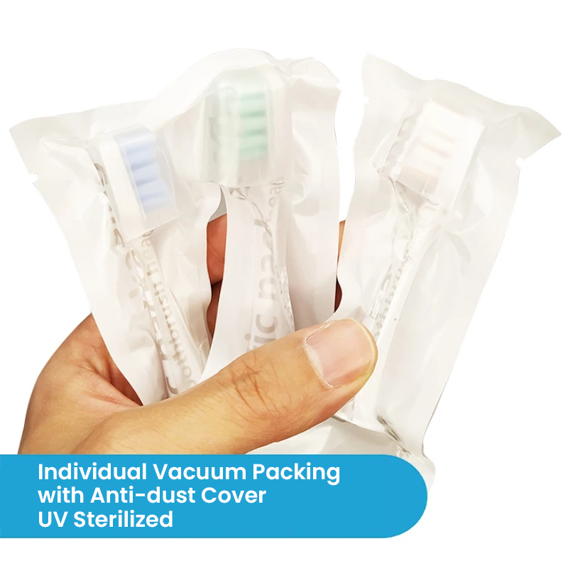 For xiaomi Mijia T300/T500/T700 Sonic Electric Toothbrush Heads Replaceable Refill Nozzles 4 Colors with Anti-Dust Caps 4/20Pcs