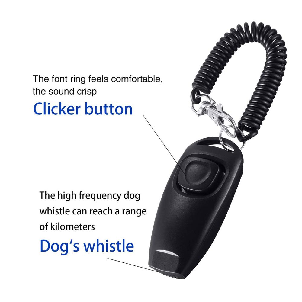 2 paquetes de silbato para perros con clicker para dejar de ladrar, clicker de entrenamiento para perros, silbato 2 en 1, equipo de entrenamiento mejorado con muñeca