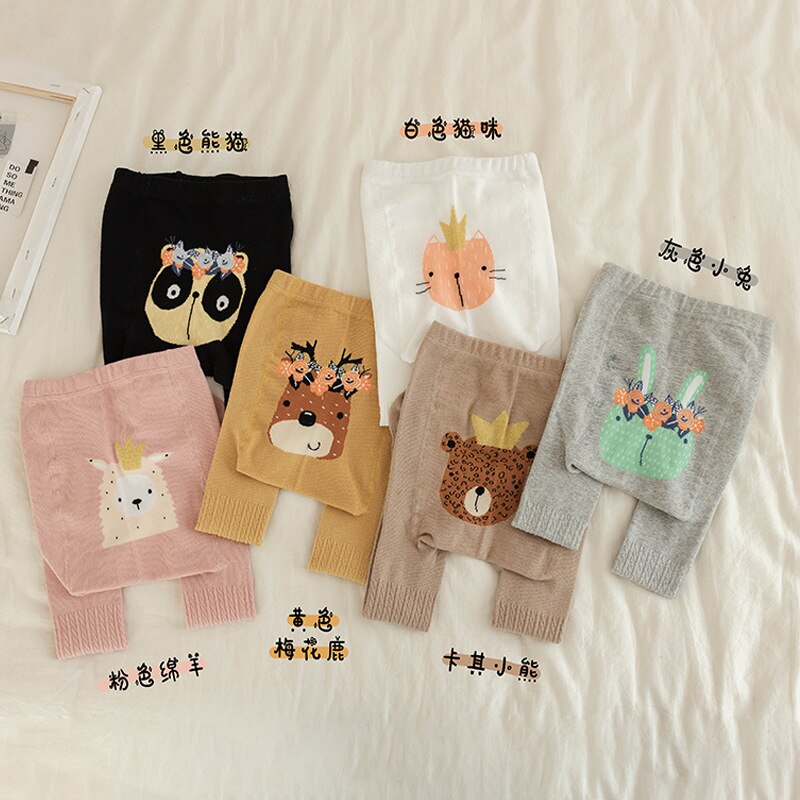 Spring Summer Baby Boys Cotton Pantyhose for Girls Cute Cartoon Tights Big Hip Stockings
