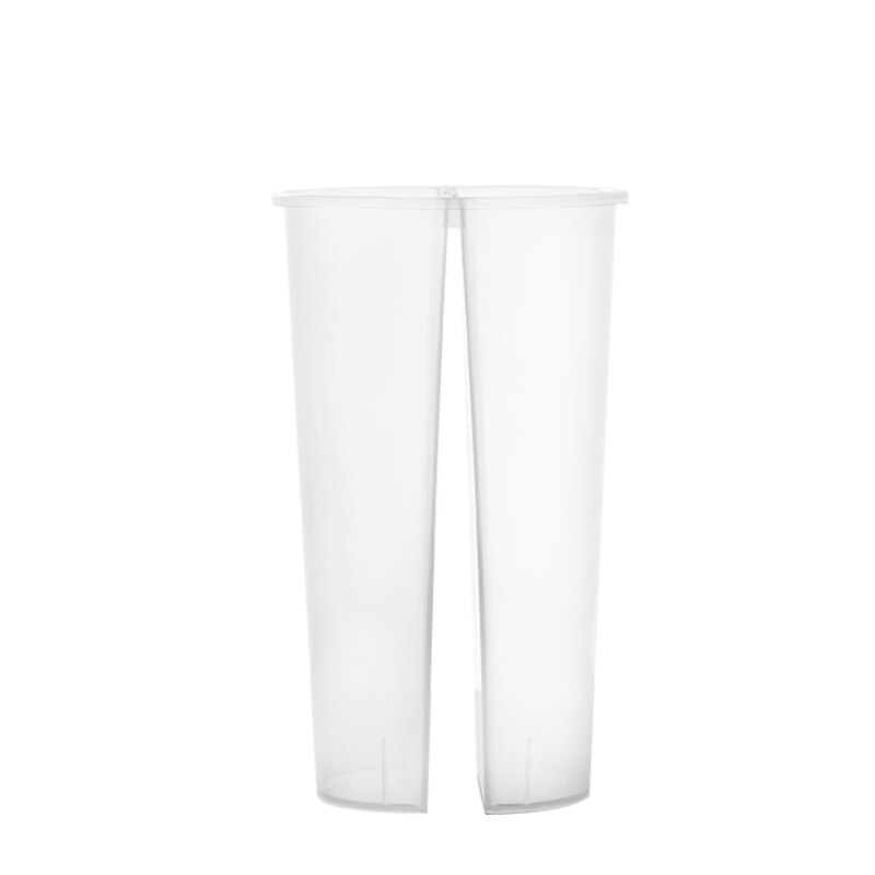 10Pcs 700ml Disposable Plastic Cups with Lids Double Grid Thicken Cup Couple Sharing Drinking Cup for Bubble Tea Boba Smoothie: Default Title