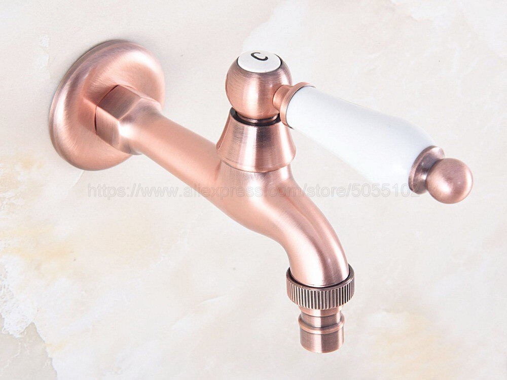 Antique Red Copper Washing Machine Faucet Outdoor Faucet Garden Bibcock Tap Bathroom Washing Machine Water faucet zav326