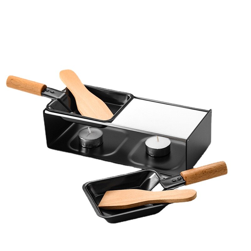 Outai Houten Handvat Kaas Oven Keuken Mini Non-stick Bakplaat Thuis Draagbare Boter Kaas Bakplaat Vlees Gevogelte gereedschap: Default Title