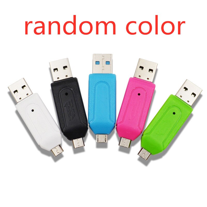 Magic 2 IN 1 USB Portable Card Reader Micro USB OTG Adapter USB TF SD Card Reader: Default Title