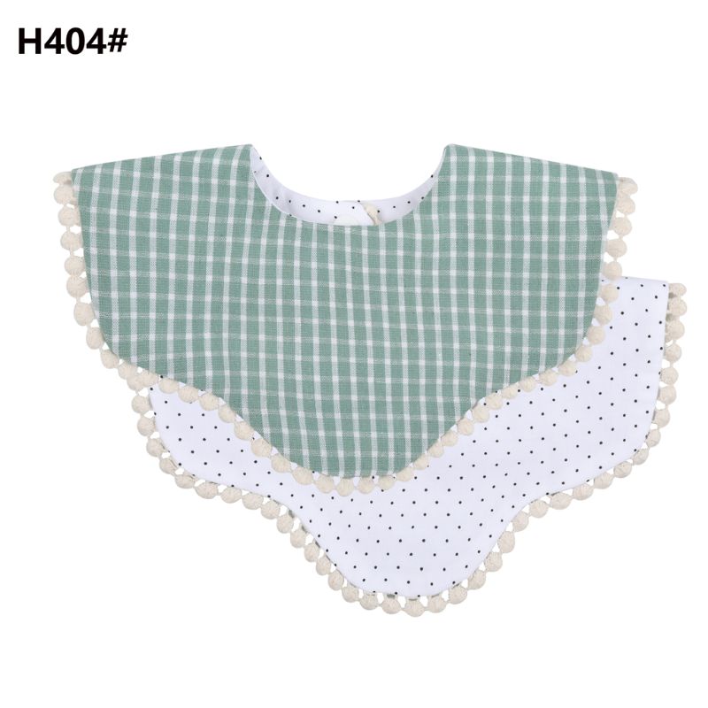 Baby Double Side Cotton Bibs Saliva Towel Boys Girls Feeding Apron Cotton Bandana