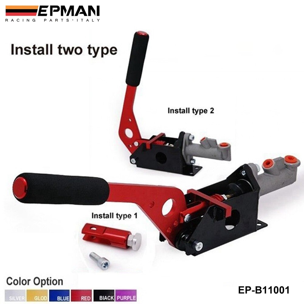 Handrem Hydraulische Ras Horizontale E-BAKE Handrem Drift/Drifting L-SHAPED EP-B11001-ALBZ: Rood