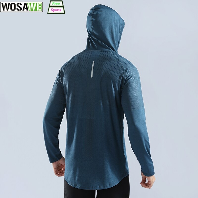 BARBOK Men's Sports Hoodie Sweatshirt T-shirt Long sleeve Quick-drying Elastic Gym Exercise Clothes Running Jogging Sport Wear