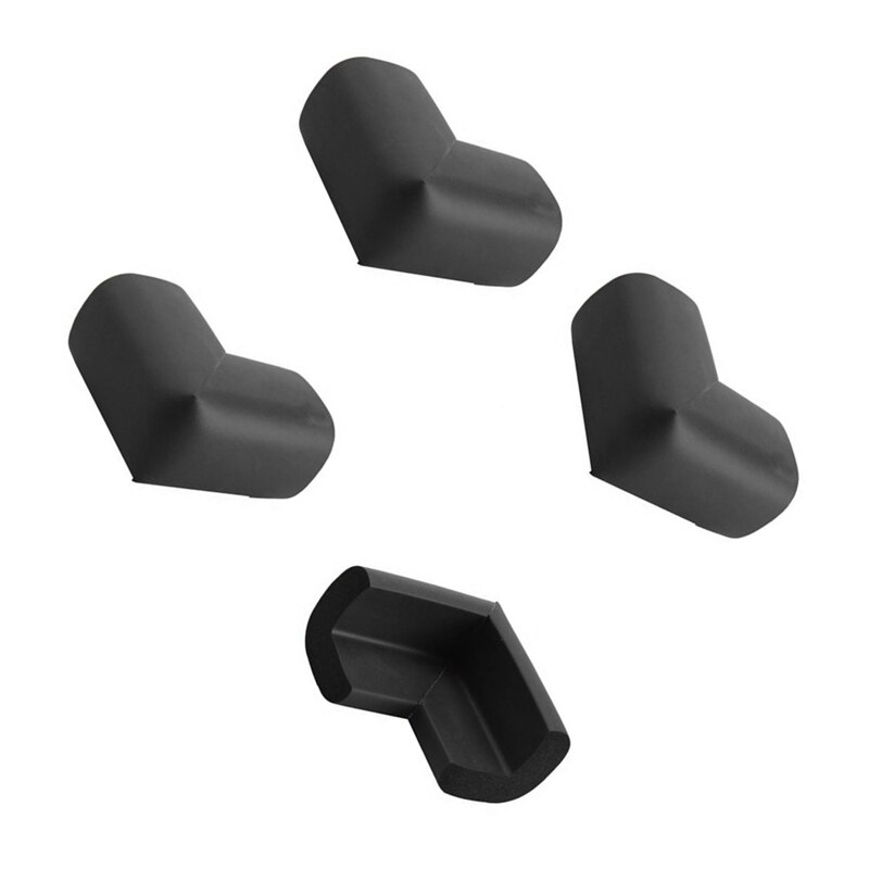 4 coussins d'angle de sécurité pour bébé, housse de protection pour TABLE de bureau, sans danger pour les enfants, noir